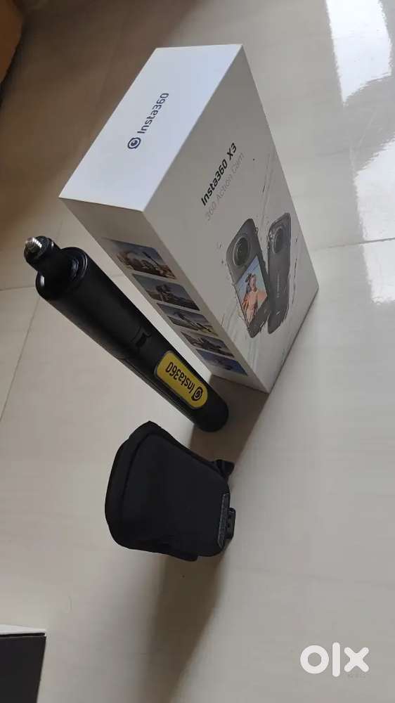 Insta360 Camera with stick and guard