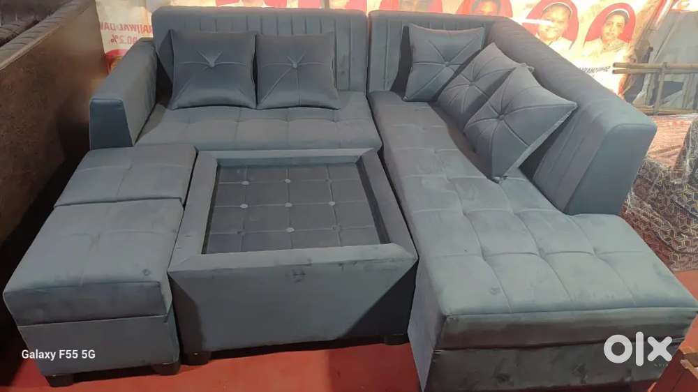Fabiya furniture New sofa 1 table 2 puppy 5 seater sofa