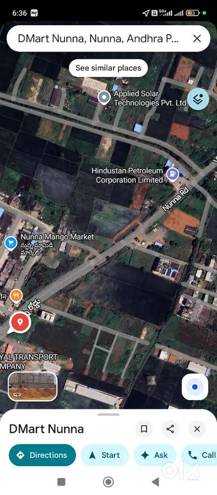 OPEN LAND AT NUNNA NEAR DMART IS FOR LEASE