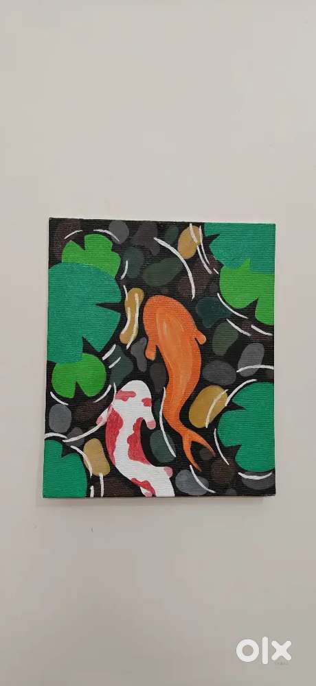 fish pond painting
