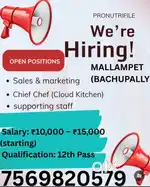 can cook all types. Must prepare tasty food and maintain cleanliness.