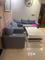 Sofa 3+1+1 set with ottoman and centre table