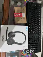 Brand New Logitech Headset + Lenovo Wireless Mouse & Keyboard Combo