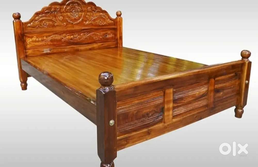 4ft teak xot with ilavan cotton bed unused for sale immediately