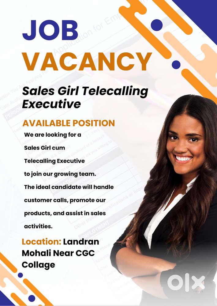 Sales Girl cum Telecalling Executive Location: Mohali, Punjab