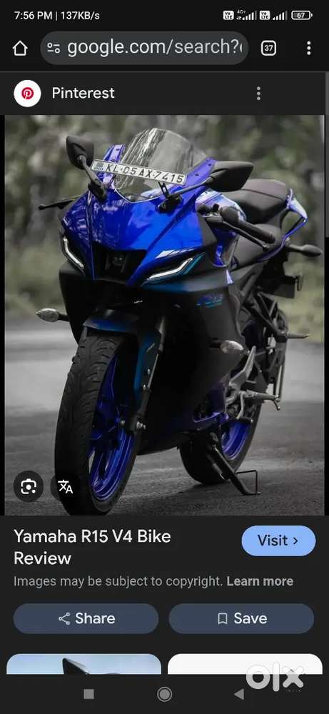 Yamaha R15 V4, top model,bumper to bumper company insurance till 2026