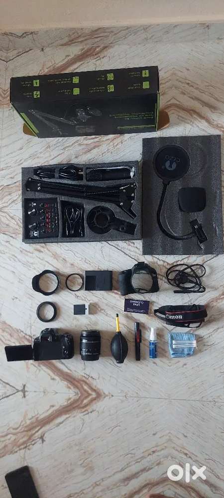 Canon200D 4k Camera & ( BM800 Professional dubbing Mic )