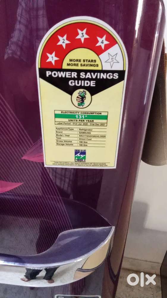 Samsung refrigerator 198 liter 4 star