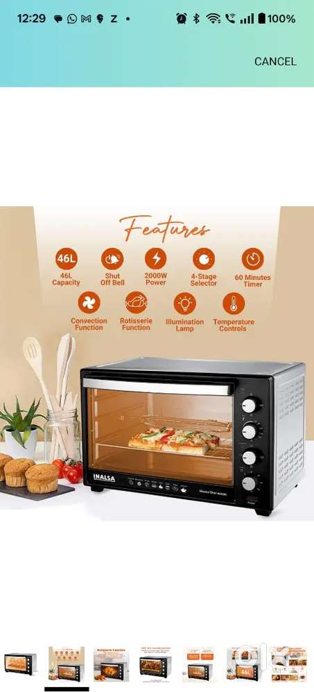 Inalsa oven big size in working condition