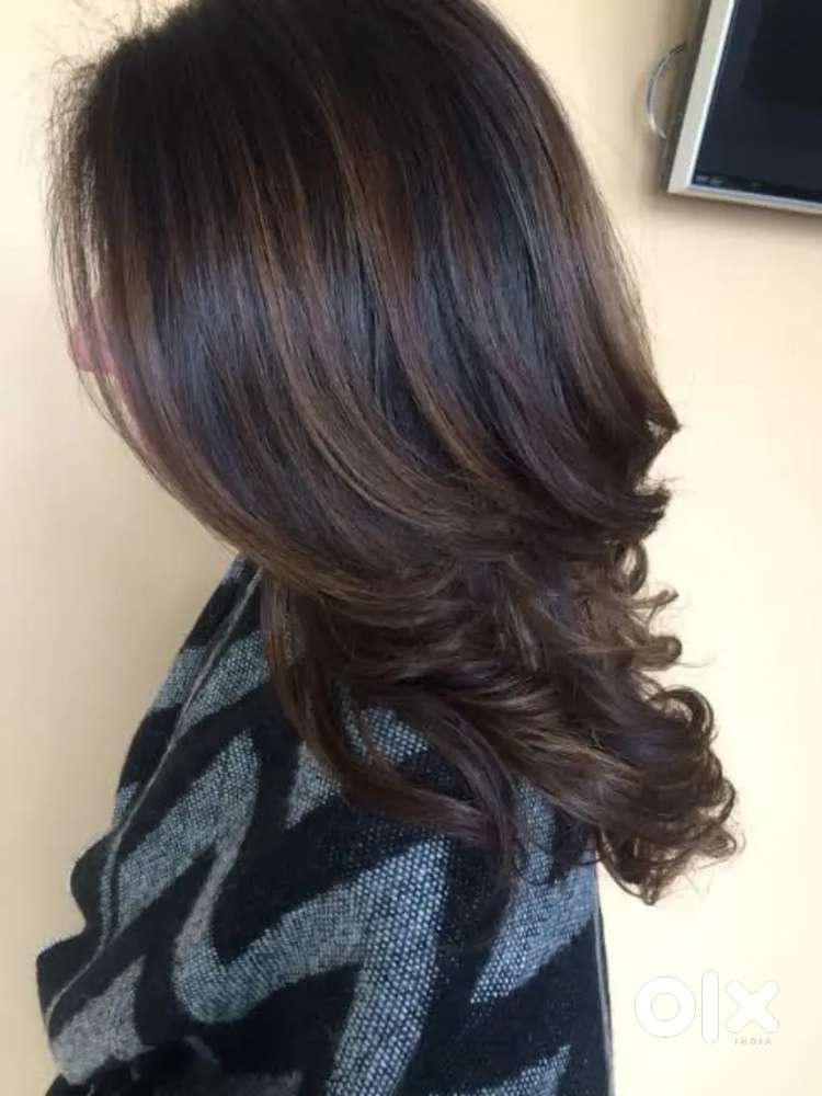 Combo Rebonding keratin treatment color highlights global colour etc