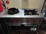 Commercial Kitchen SS Range & LG Refrigerator