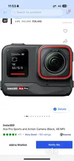 Insta 360 ace pro action camera