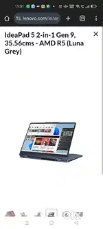IdeaPad 5 2-in-1 Gen 9, 35.56cms - AMD R5 (Luna Grey)