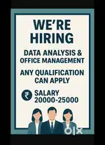 Hiring for the data entry and office management work
