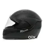 Men Full face Black helmet
