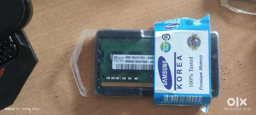 Samsung 4GB DDR4 RAM + SK Hynix 4GB DDR4 RAM – Excellent Condition