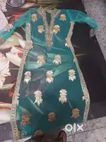 Sky colour long gown with shrug