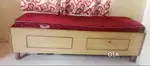 1.5 X 6 Feet Wooden Diwan Storage Bed with Matterss