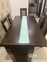 Wooden Dining Table with 6 chairs