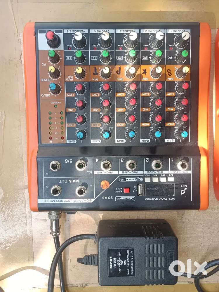 Audio mixer 6 channel two sets Stranger Srx6 model