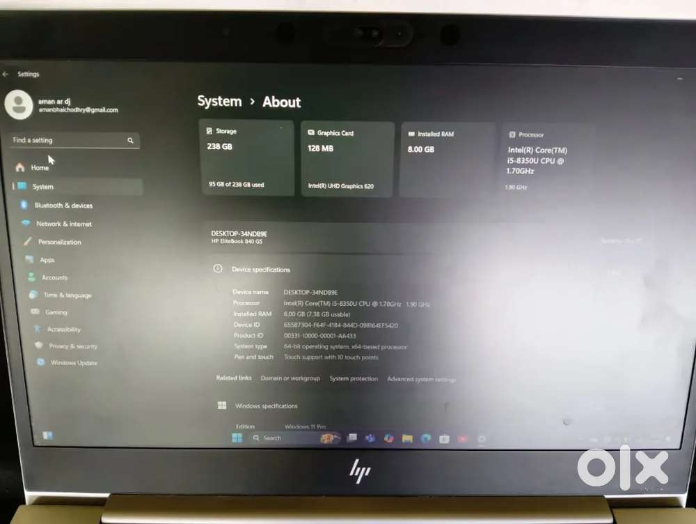 HP elitebook MacBook 
Strong 256
Ram 8 Gb 
6 month