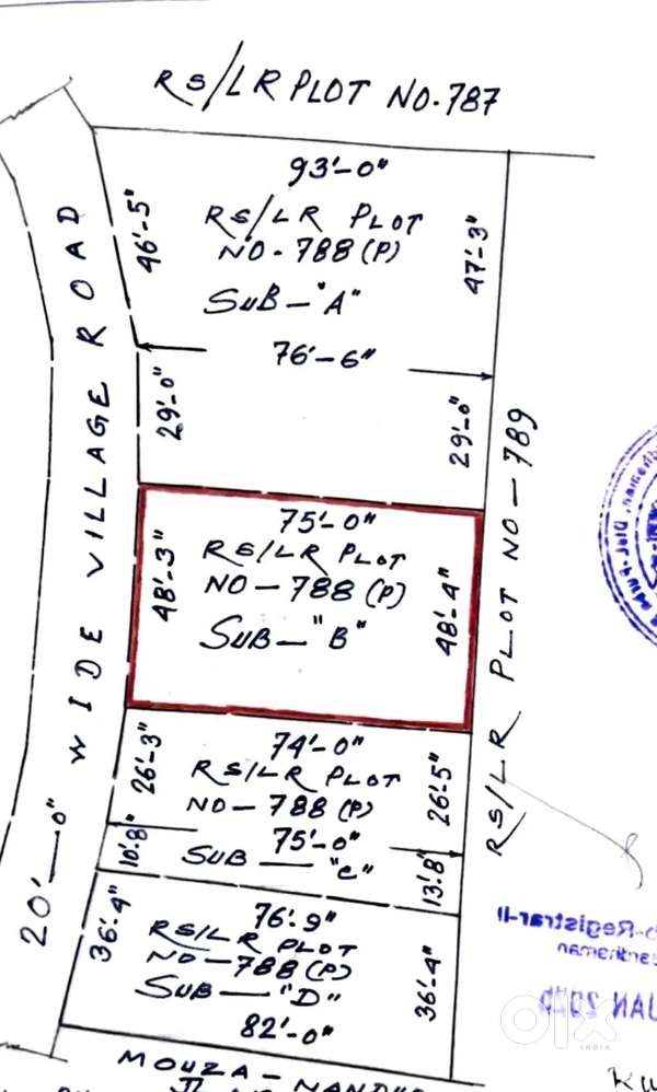 5 katha land on Jamtala, Gangpur