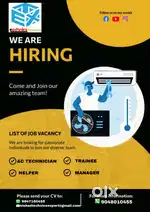 Air condition tech or assistant