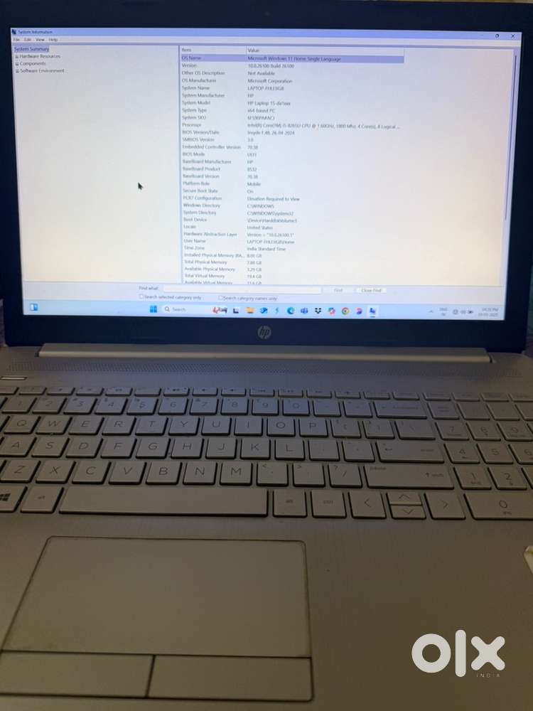 Hp 15 series i5 -8th gen Laptop  8Gb RAM  250Gb SSD + 1Tb HDD
