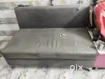 2 seater sofa smoke grey finish scale 27inch×51inch