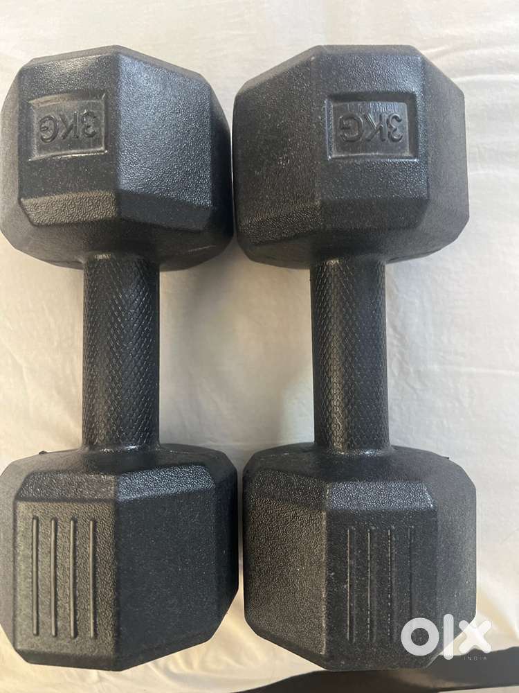 2x unused dumbells(3kg)
