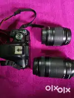 Canon camera 1500D 2 lance and 1 battery and charger