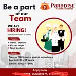Wanted steward,kitchen helpers and team members