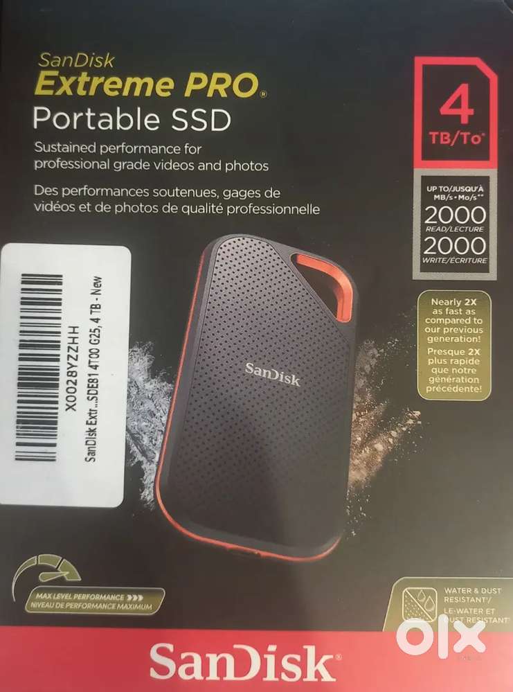 4tb SSD sandisk extreme pro