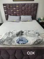 Maharaja style  Double Bed with Mattress & classic bar