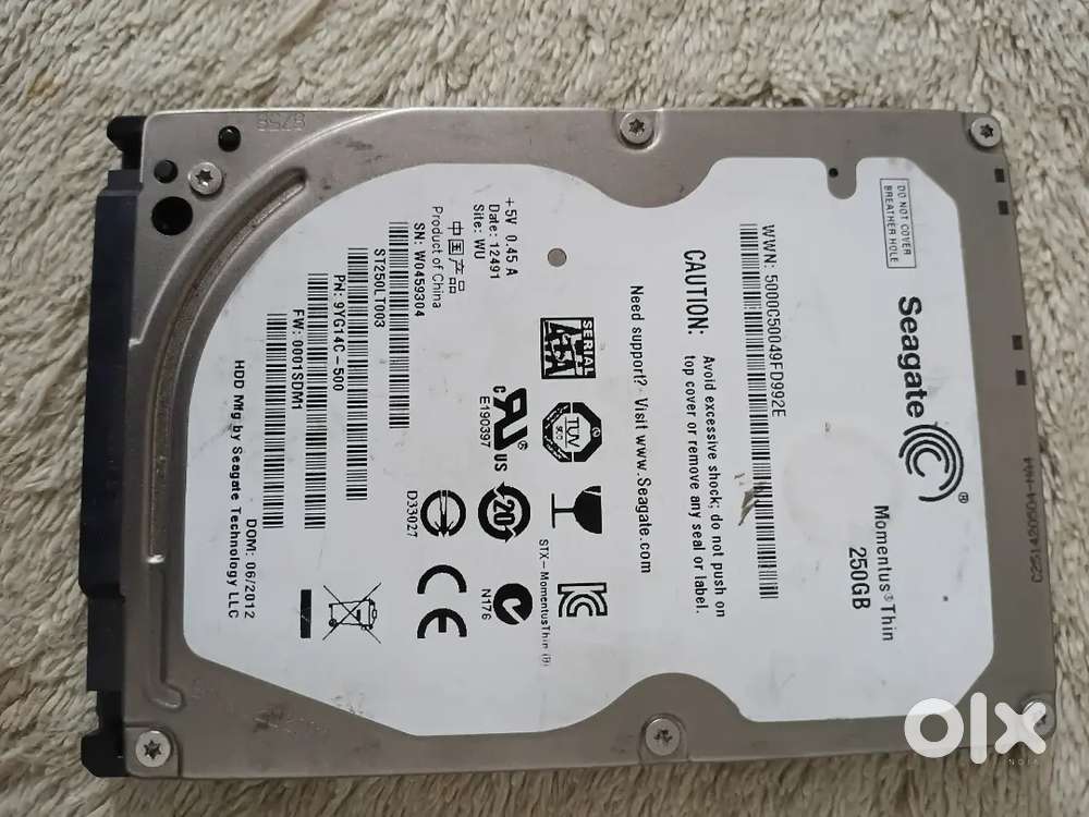 SEAGATE HDD 250gb