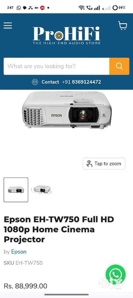 Epson projecter a1 condition