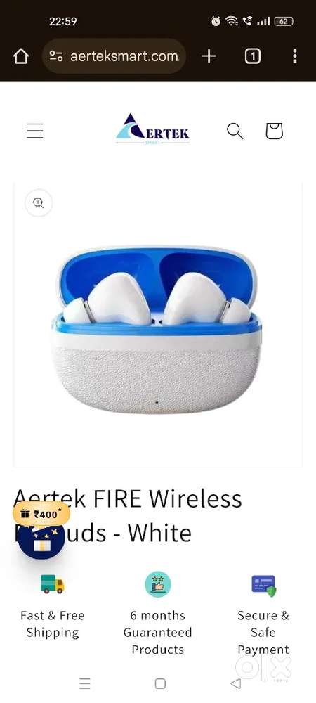 New box piece earbuds