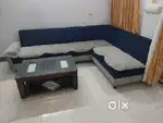 7 seater corner sofa with centre table