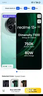 Realme 13 plus 8-128 exchange available