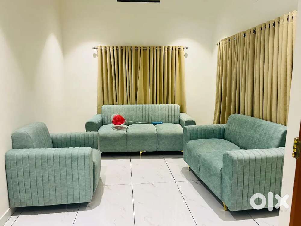 Sage Green Fabric Sofa – 1+2+3 Seater Set