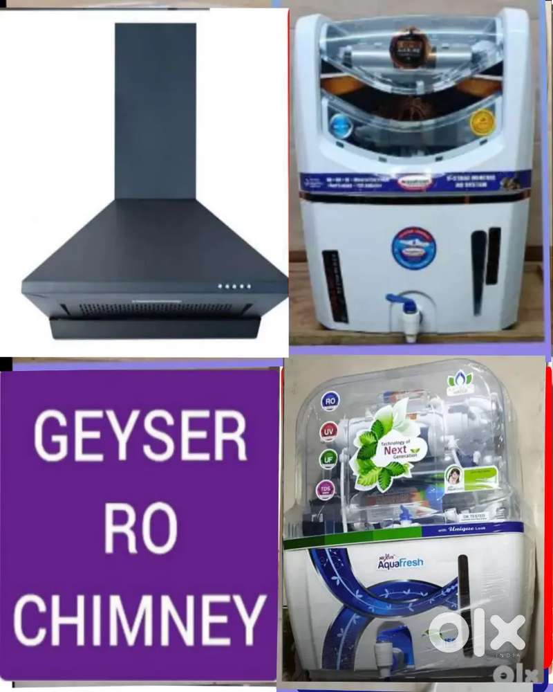 GEYSER, AQUA WATER PURIFIER RO FILTER, GEYSER , CHIMNEY, SALE REPAIR