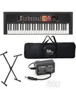 Yamaha PSRF51 61-Keys Portable Keyboard with Blueberry Bag & Stand