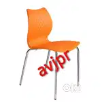 Plastic shell with ss frame base cafe chair restaurant furniture