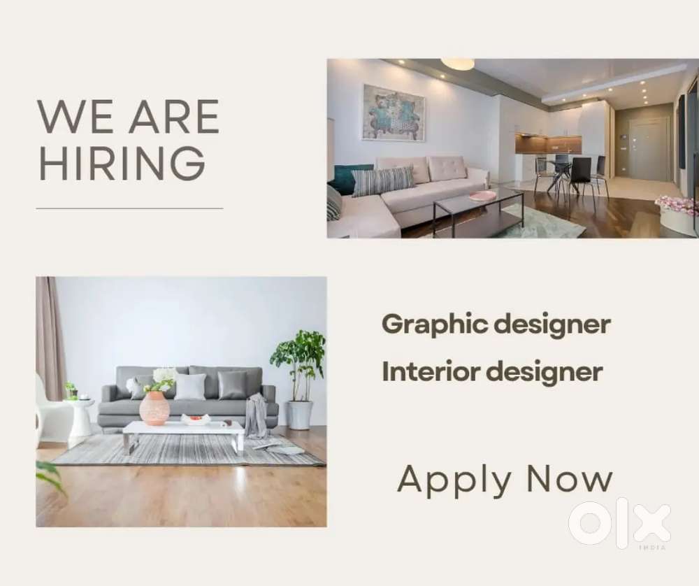 WE ARE HIRING

Graphic designer Interior designer