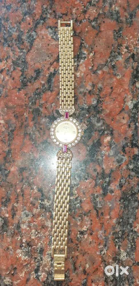 Luxury gold watch with diamond
