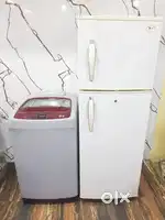 Lg double door refrigerator & samsung wobble technology washing machne