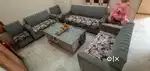 7+2 seated sofa with full size center table just one year oldi