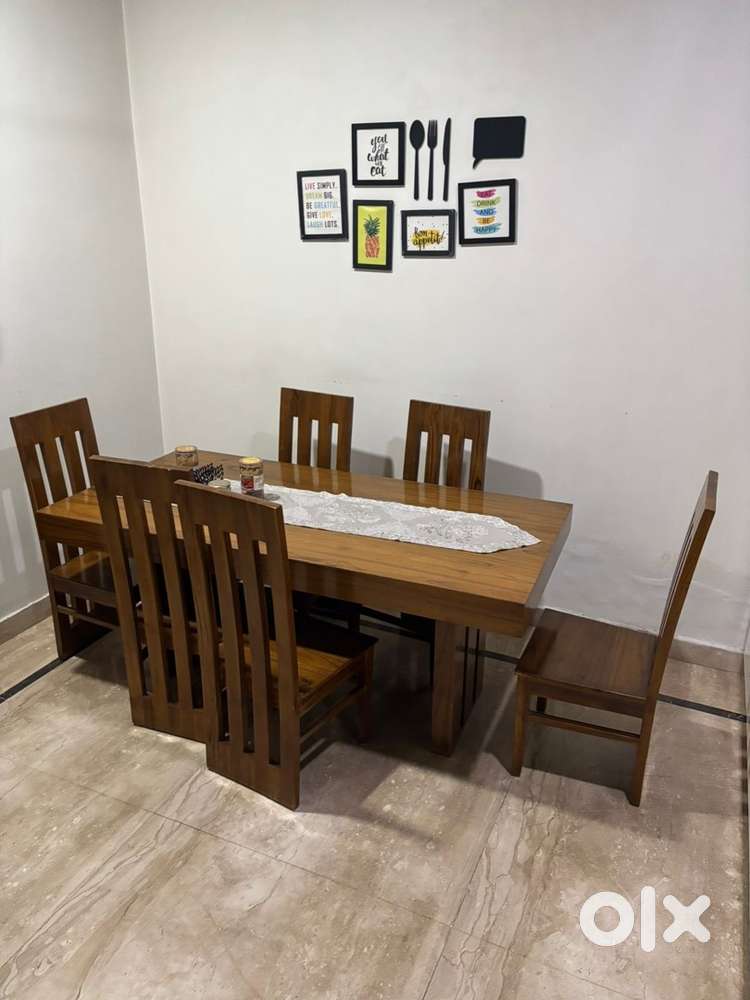 Teak wood dinning 6 seat