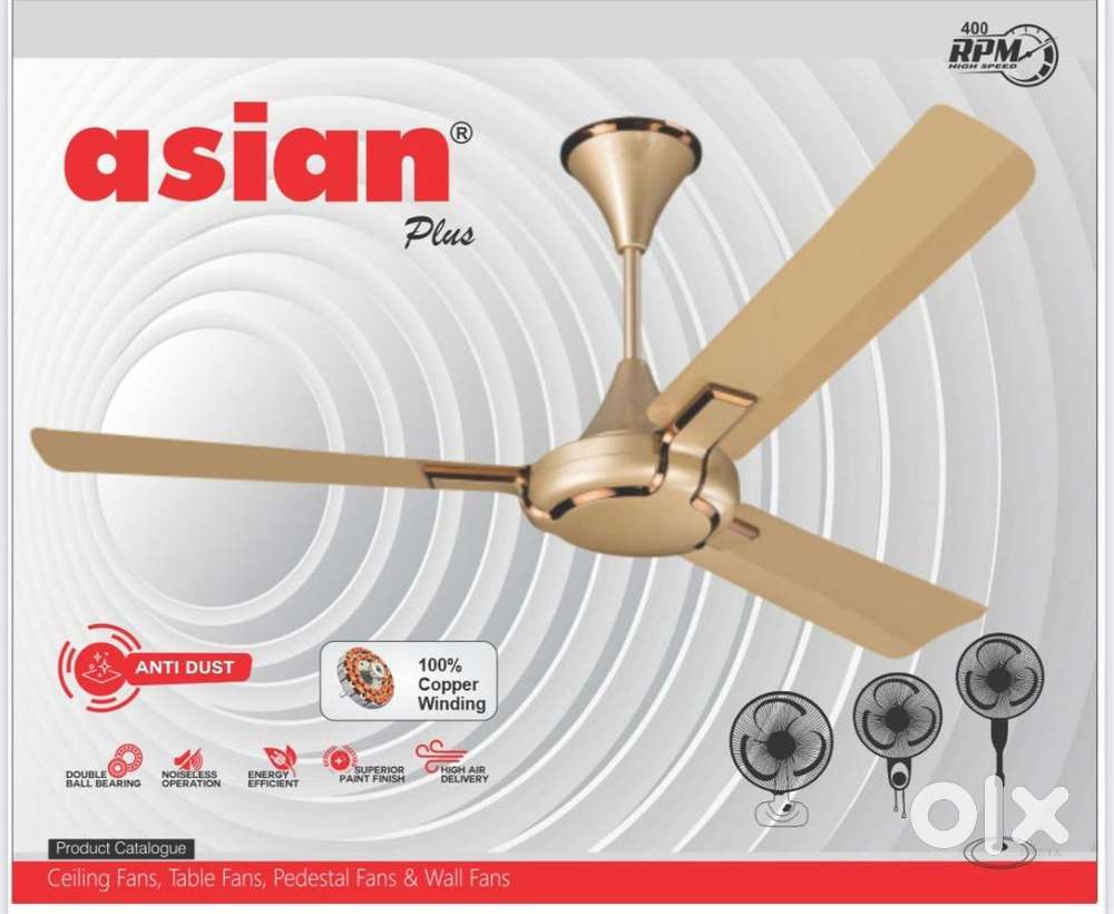 Asian Plus Anti Dust Aerodynamic Blades Heavy MotorFan 5Years Warranty
