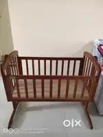 Wooden Baby Cot with mattress
